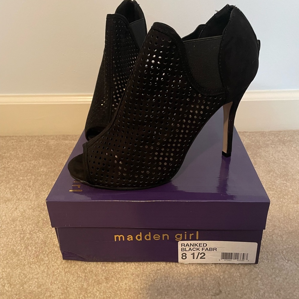BRAND NEW black bootie heels